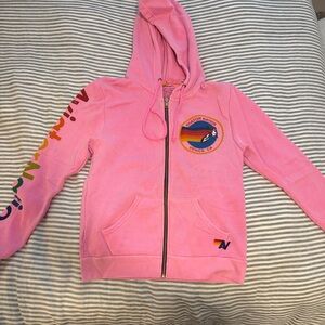 Pink Aviator Nation zip up hoodie